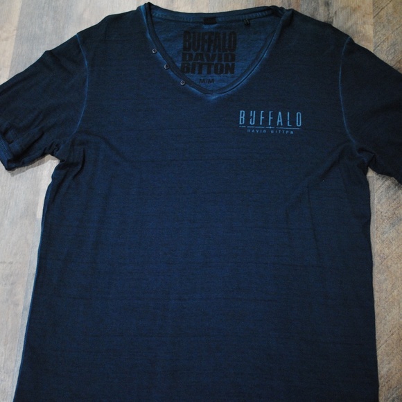 *BRAND NEW* Buffalo David Bitton T-Shirt, Men's M, Blue - Picture 1 of 3